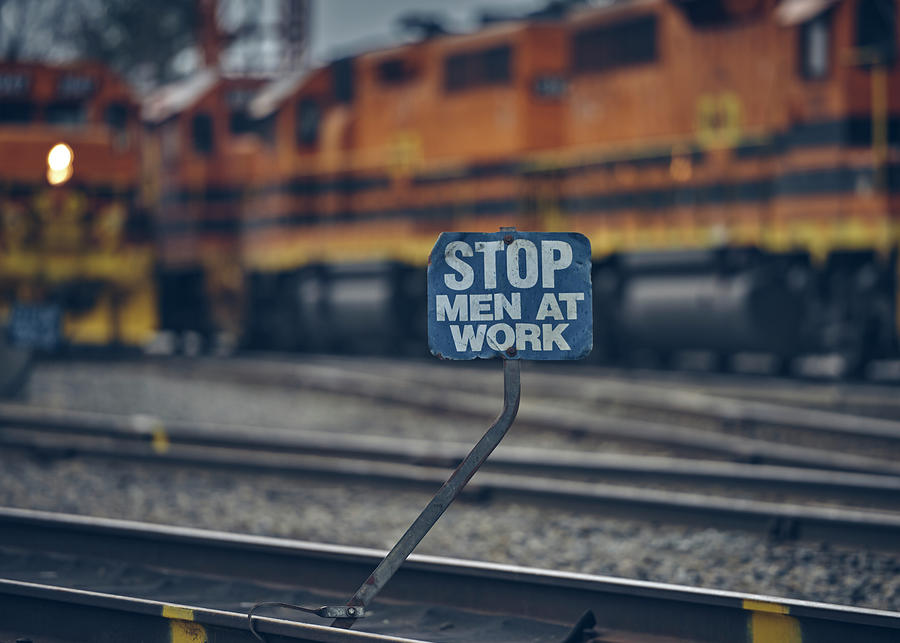 Stop Men At Work #2 Photograph by Bob Orsillo