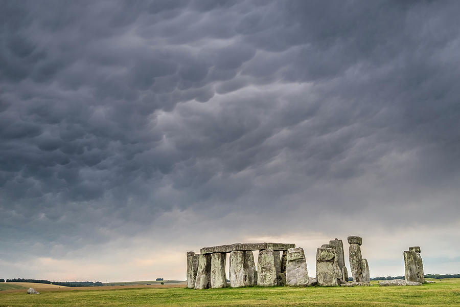 storm clouds over Stonehenge #1 Photograph by David L Moore