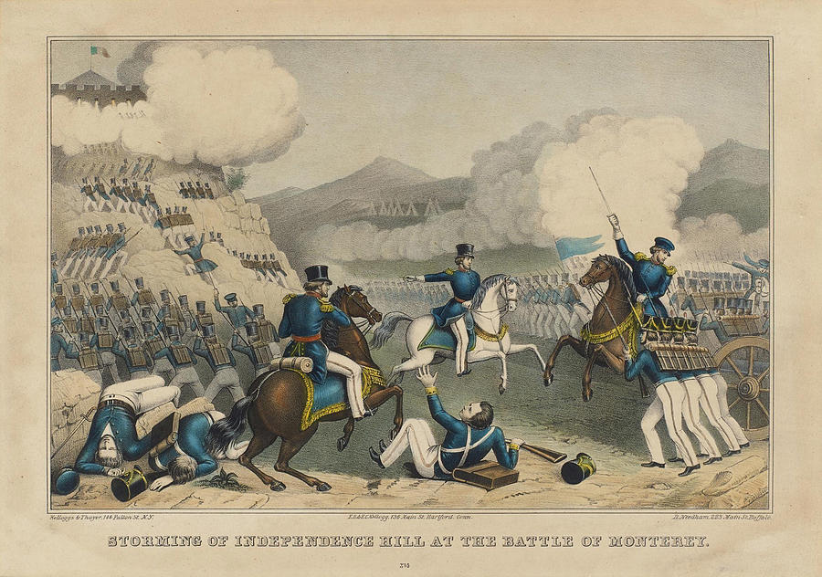 Storming of Independence Hill at the Battle of Monterey #1 Painting by ...