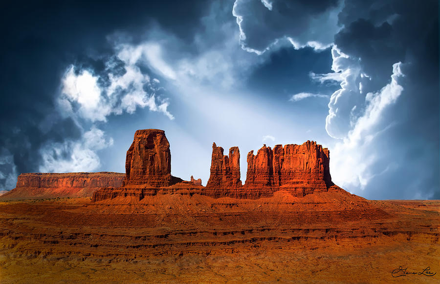 Stormy Skies at Monument Valley #1 Photograph by Gene Lee