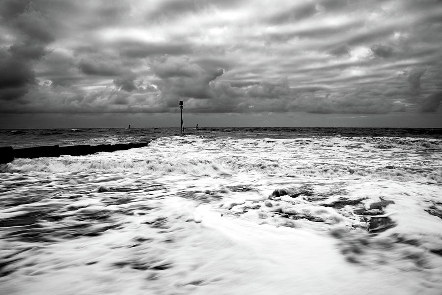 Stormy weather at Hunstanton beach #1 Photograph by Ian Middleton