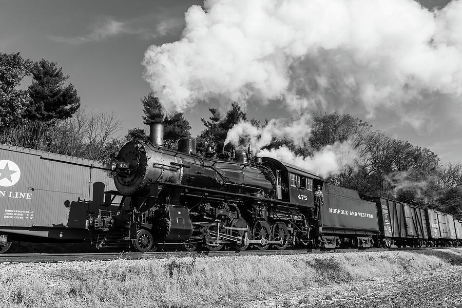 Strasburg Railroad, Norfolk and Western No. 475 #1 Pyrography by Steelrails Photography