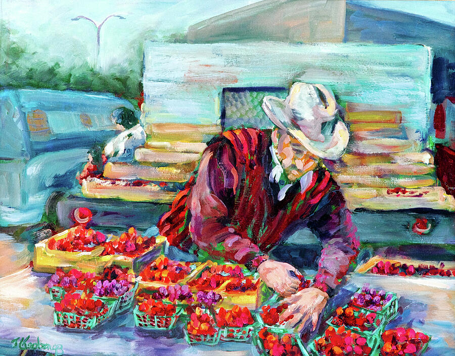 Strawberry Vendor Painting