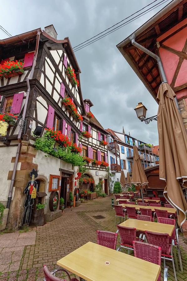 Street and houses in Obernai, Alsace, France #1 Photograph by Elenarts - Elena Duvernay photo