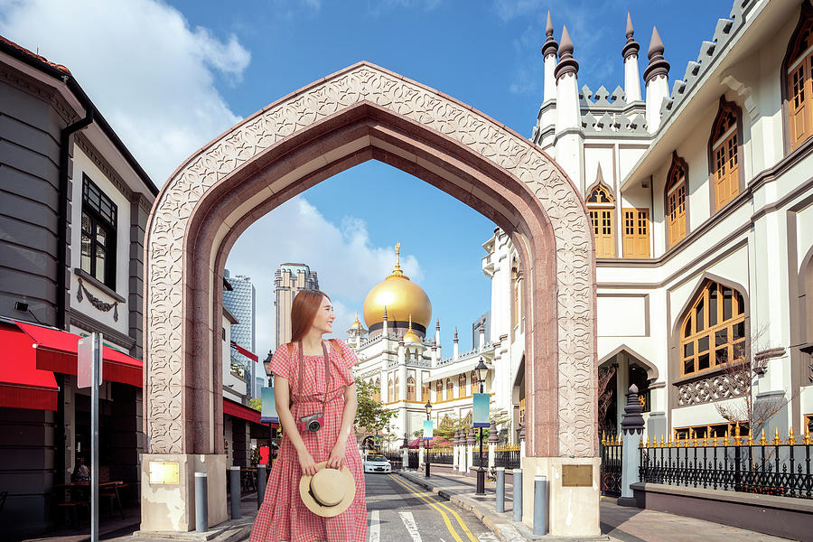 Street View Of Singapore With Masjid Sultan Photograph By Anek Suwannaphoom