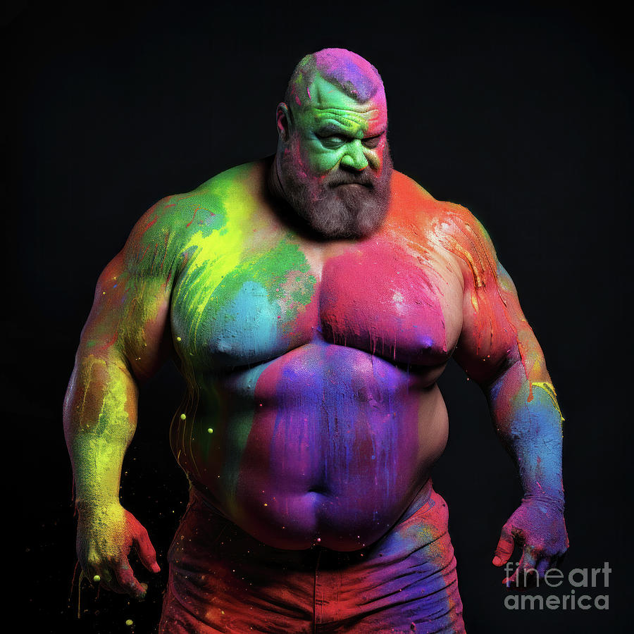 Strongman Bodypaint #1 Digital Art by Bear Pictureart