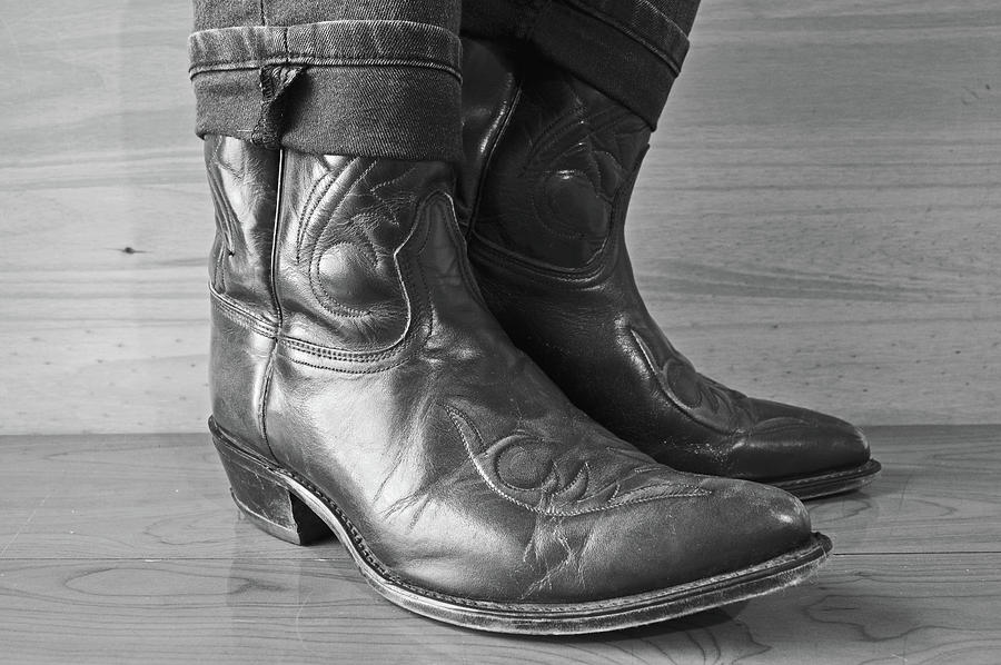 STUDIO. Cowboy Boots  By Acme. #1 Photograph by Lachlan Main