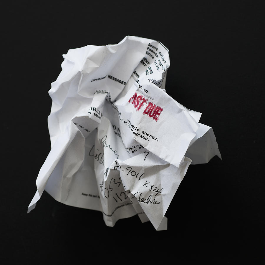 Studio shot of crumpled document #1 Photograph by Tetra Images Studio shot of crumpled document #1 Photograph by Tetra Images
