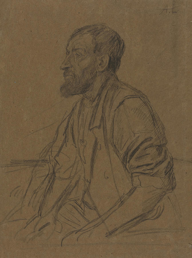 Study of a Workman Drawing by Alphonse Legros - Fine Art America