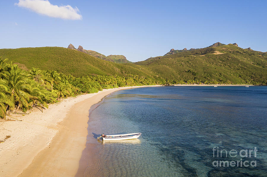 Stunning idyllic beach in the Yasawa island in Fiji in the south #1 Photograph by Didier Marti