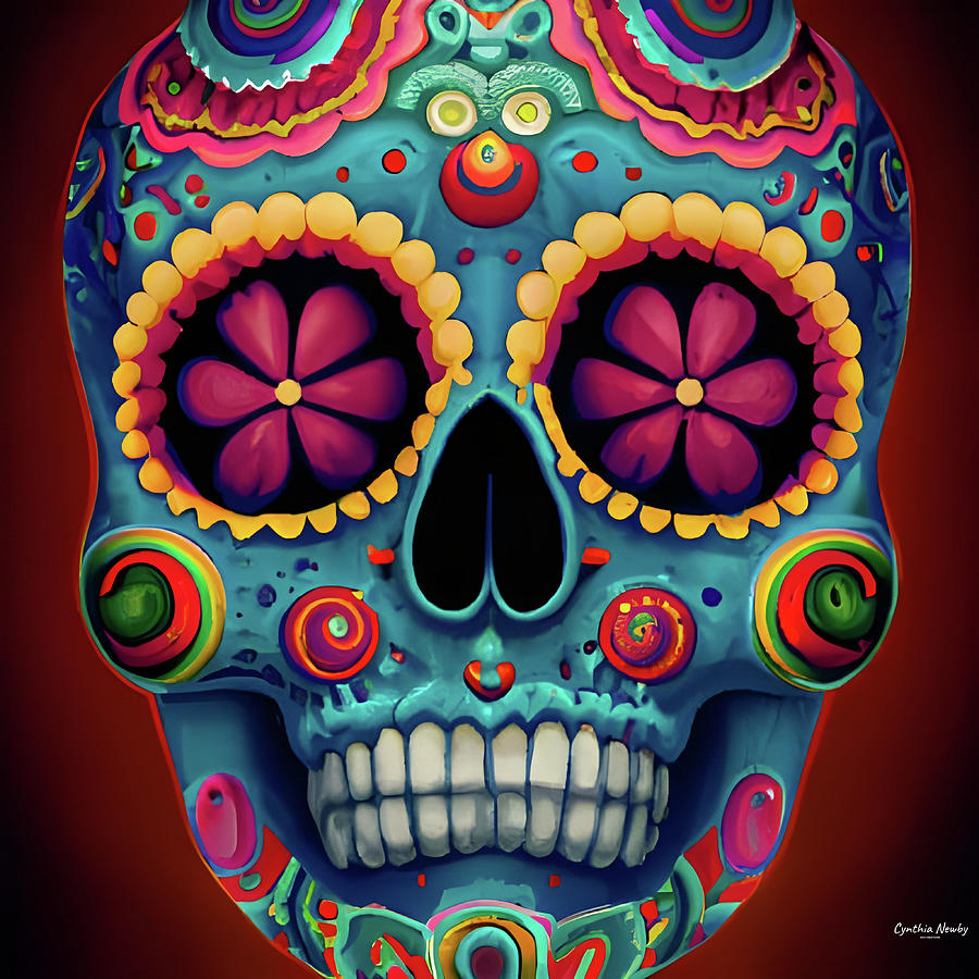 Sugar Skull  #3 Digital Art by Cindys Creative Corner