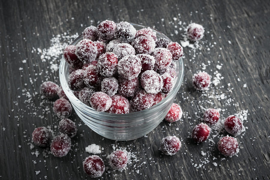Cake Photograph - Sugared cranberries #1 by Elena Elisseeva