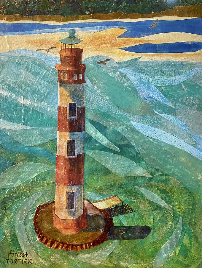 Morris Island Lighthouse Painting by Forrest Fortier