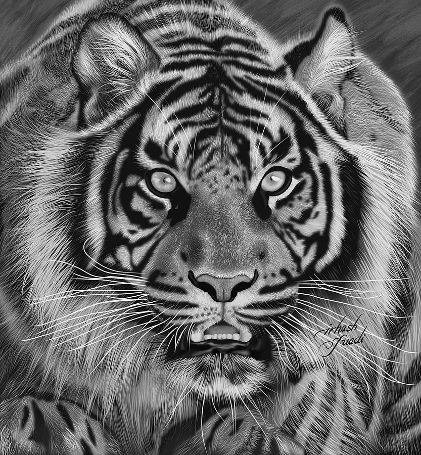 Sumatran Tiger Painting Digital Art by Irhash Fuadi - Fine Art America