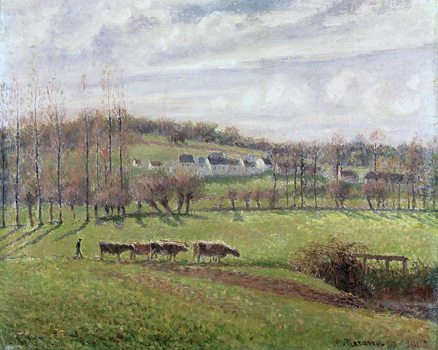 Summer Landscape, Eragny #1 Painting by Camille Pissarro
