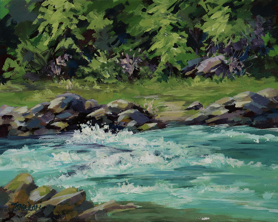 Summer River #1 Painting by Karen Ilari