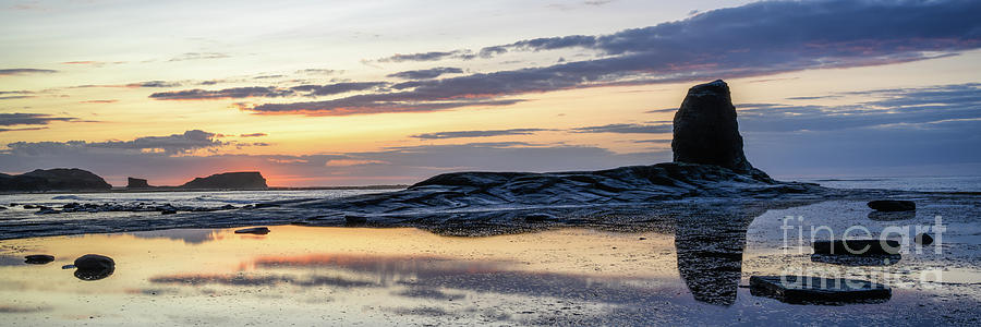 Summer Sunset at Saltwick Bay #1 Photograph by Richard Burdon
