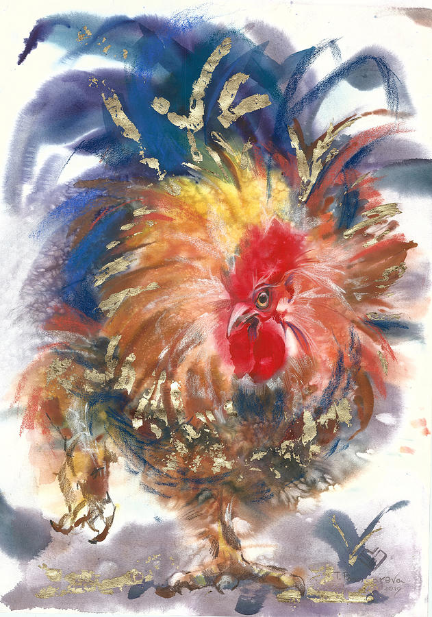 Bird Painting - Sun Bird 3 #1 by Tatyana Ponomareva
