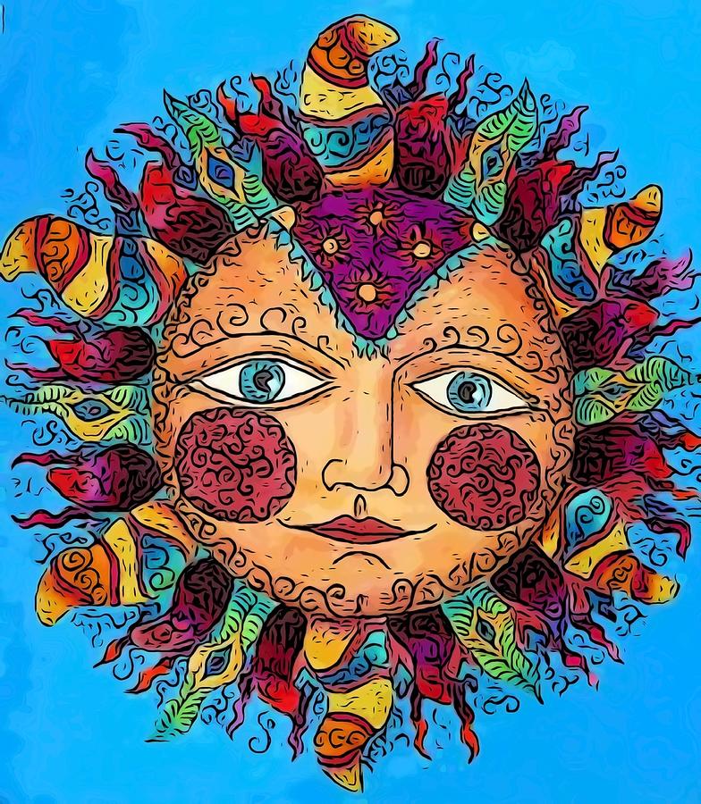 Sun tangle 2 #2 Digital Art by Megan Walsh