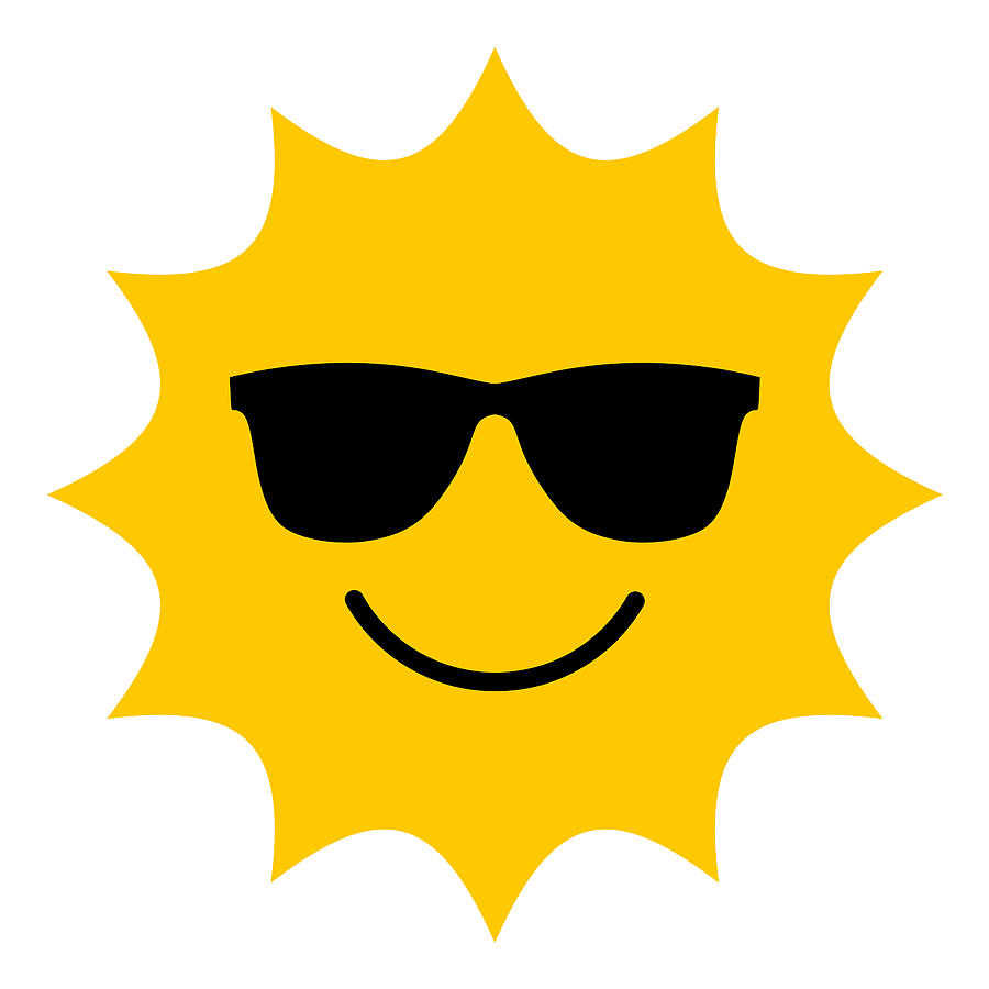 Sun with sunglasses smiling icon Drawing by Dimitris66