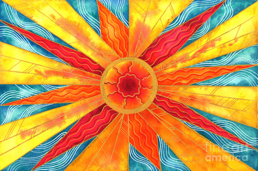 Sunburst Painting by Shelley Wallace Ylst