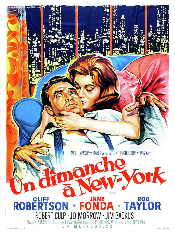 Sunday in New York, 1963 - art by Roger Soubie Mixed Media by Movie World Posters