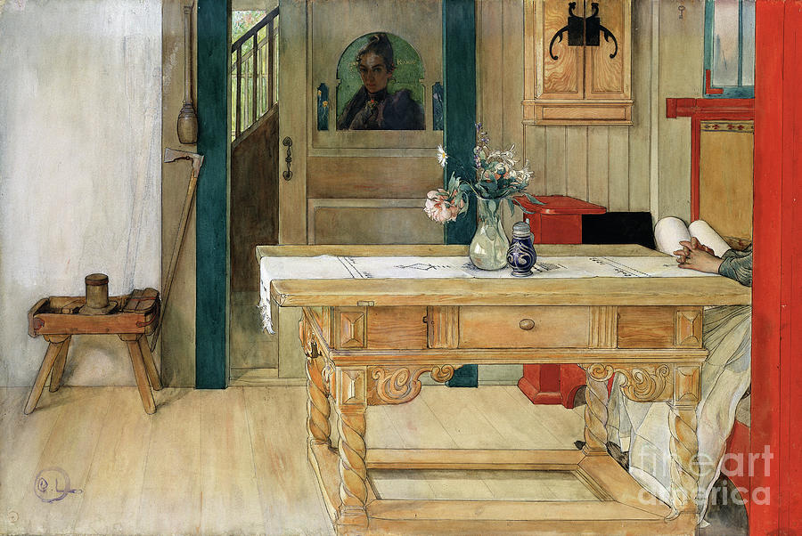 Sunday Rest #2 Painting by Carl Larsson