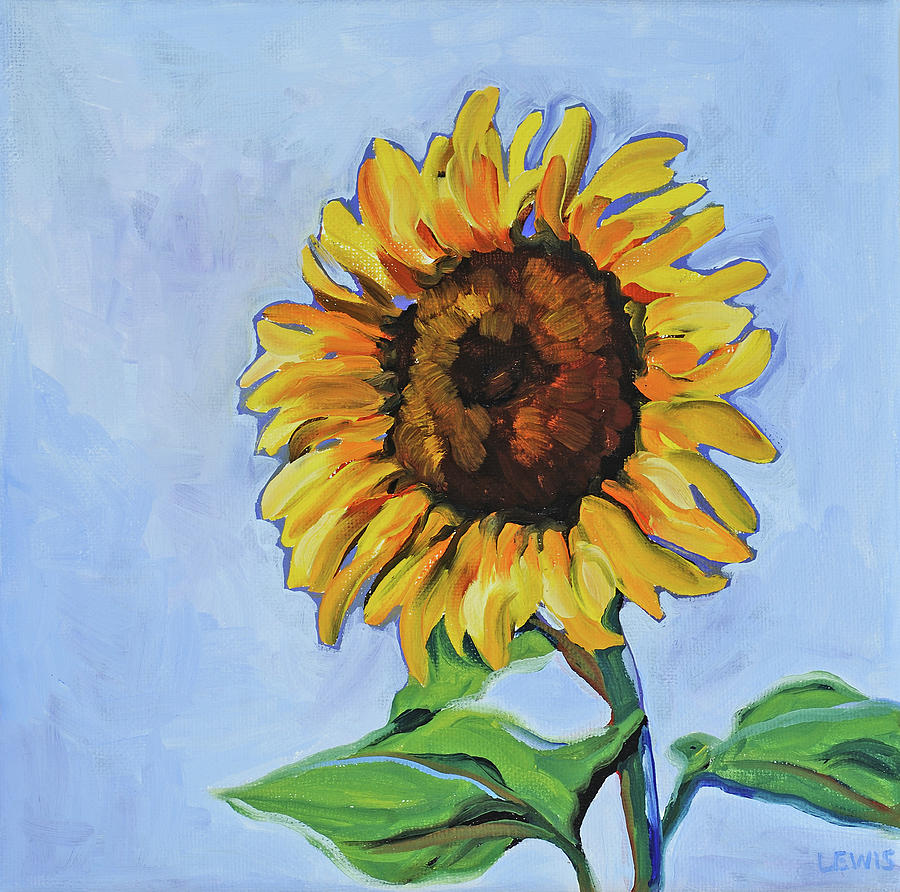 Sunflower Painting by Anne Lewis - Fine Art America