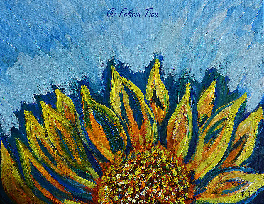 Sunflower #1 Painting by Felicia Tica
