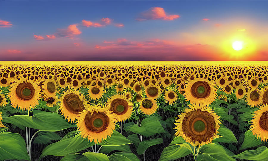 Sunflowers #1 Painting by Bob Orsillo