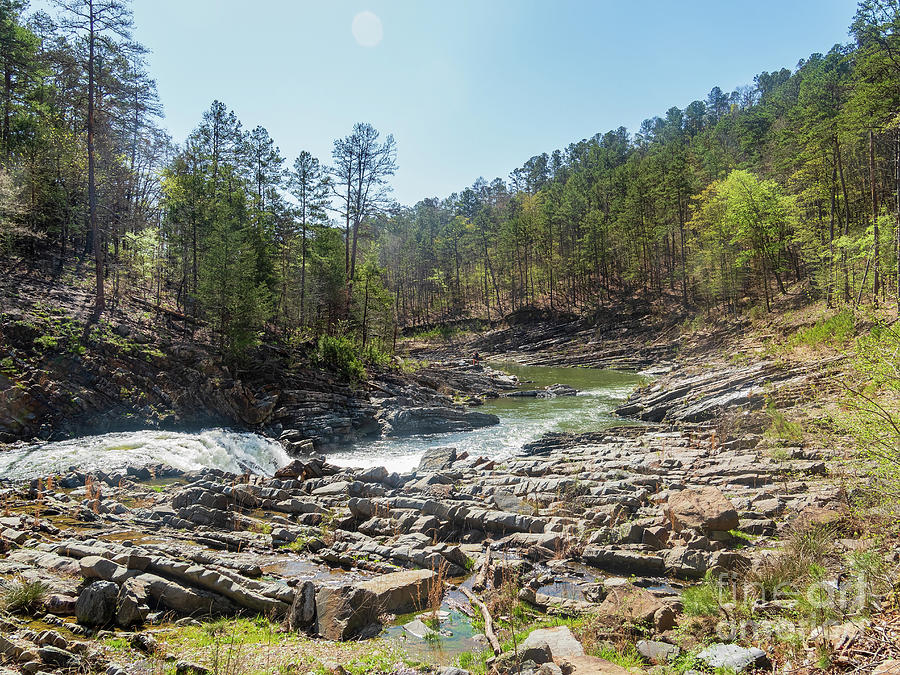 Sunny View Of The Landscape Of Beaver River In Beavers Bend Stat ...