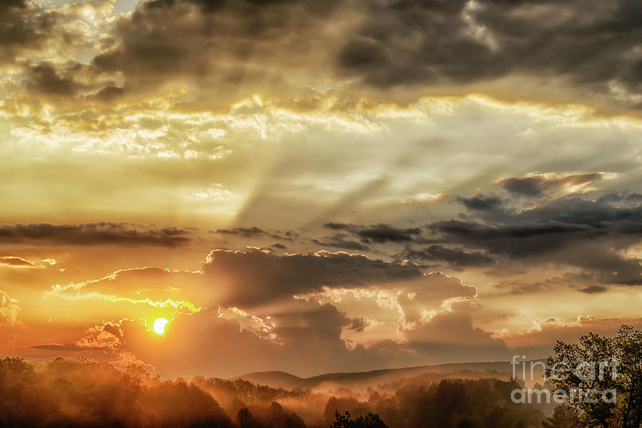 Sunrise and Fog West Virginia #1 Photograph by Thomas R Fletcher