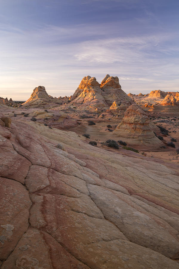 Sunrise at dusk, Coyote Buttes South, Arizona, USA #1 Photograph by David Clapp