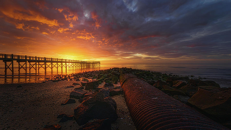 Sunrise By The Pier Photograph