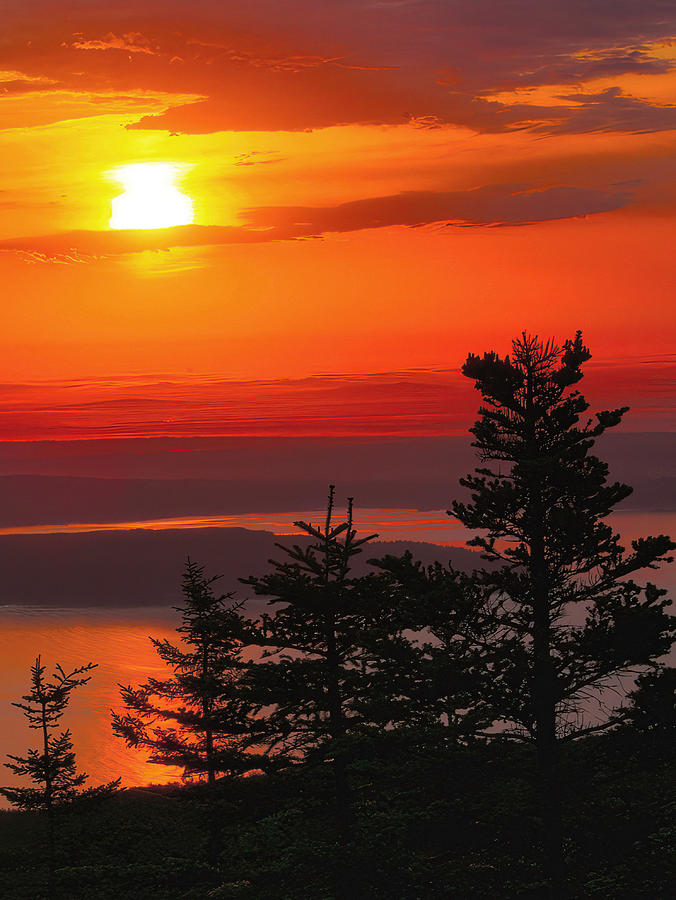 Sunrise From Cadillac Mountain #1 Photograph by Stephen Vecchiotti