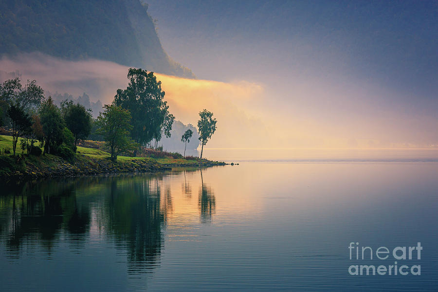 Sunrise Lovatnet, Norway #1 Photograph by Henk Meijer Photography