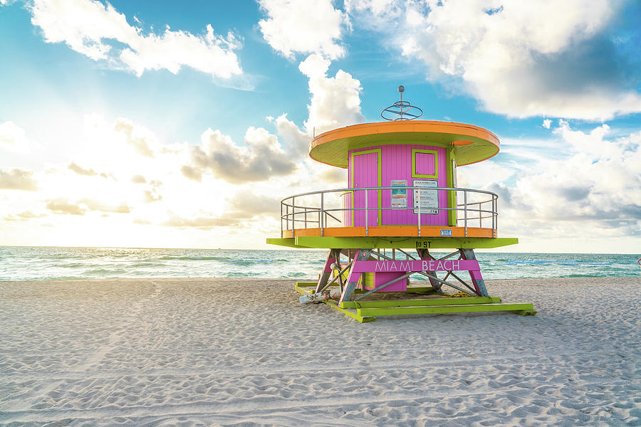 Sunrise on the Miami Beach, Florida, USA Photograph by Maria Kray - Pixels