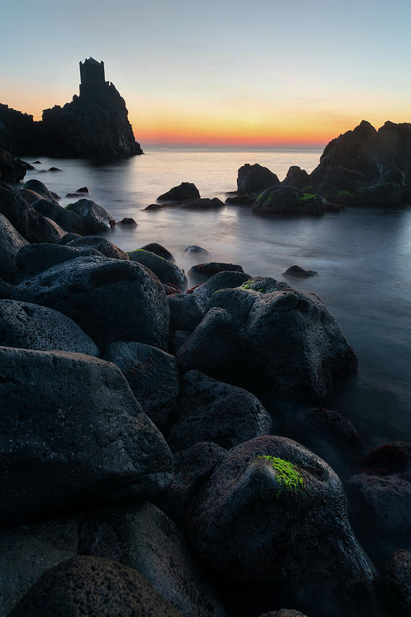 Sunrise on the sea of Santa Tecla, Sicily #1 Photograph by Mirko Chessari