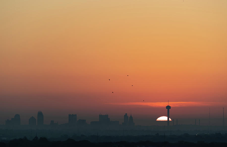 City Photograph - Sunrise over San Antonio #1 by Janice Grantz