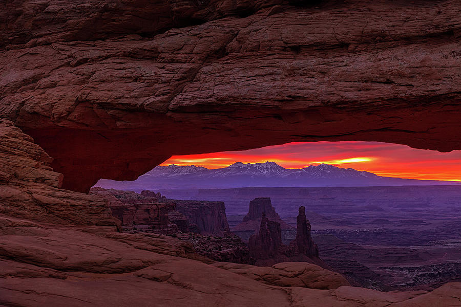 Sunrise Through Mesa Arch Photograph