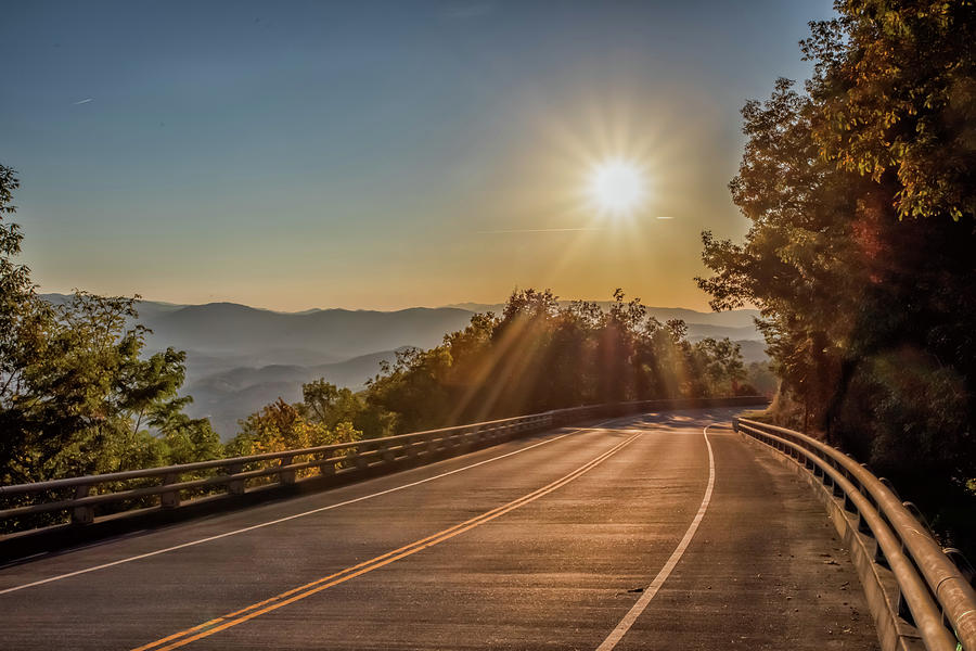Sunset Along the Foothills Parkway in Great Smoky Mountain National Park #1 Photograph by Peter Ciro