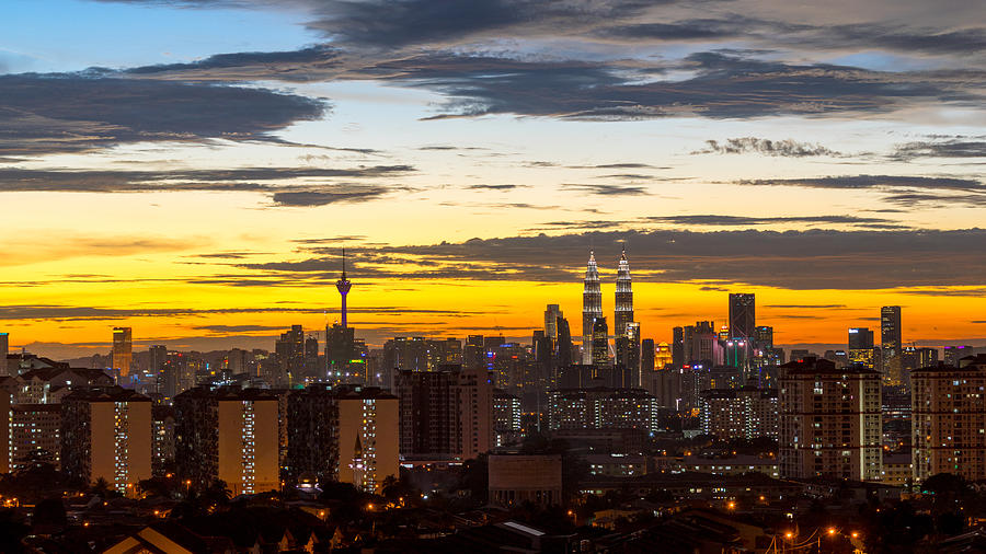 Sunset at Kuala Lumpur #1 Photograph by Shaifulzamri