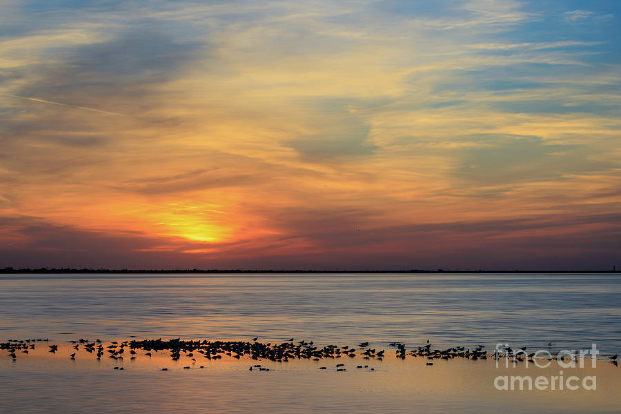Sunset At Lake Hefner Photograph