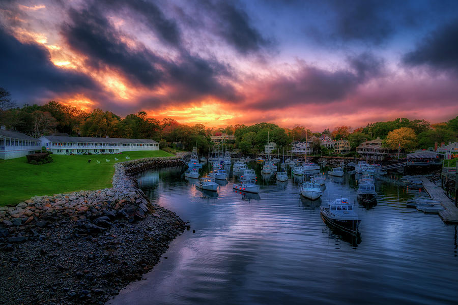 Sunset at Perkins Cove #1 Photograph by Penny Polakoff