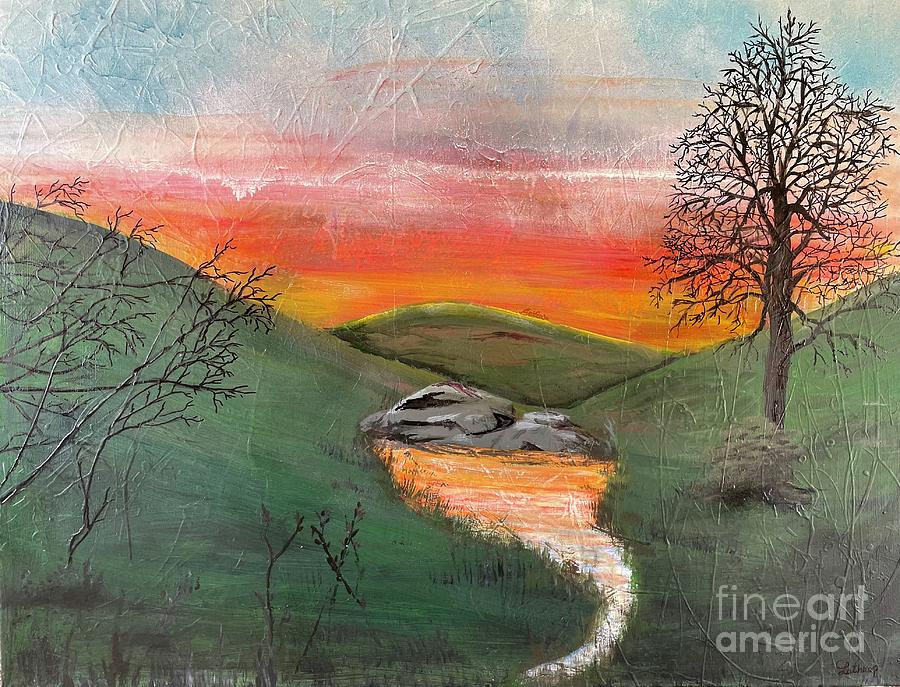 Sunset  #1 Painting by Christine Lathrop