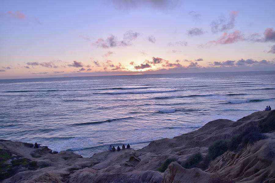 The Gathering at Sunset Cliffs  Photograph by Christina McGoran