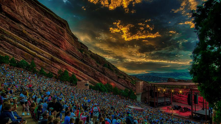 stewardesse Stolt Dekoration Sunset Concert At Red Rocks Amphitheater Photograph by Mountain Dreams -  Pixels