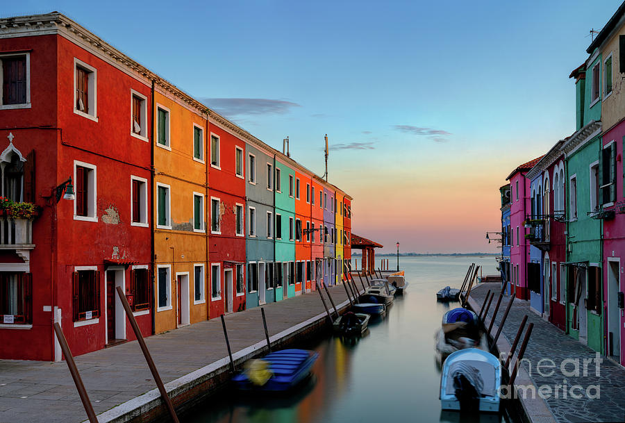 Sunset in Burano #1 Photograph by The P