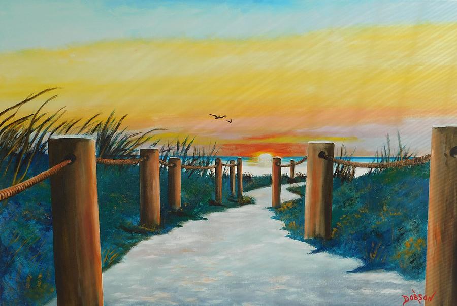 Sunset In Paradise #2 Painting by Lloyd Dobson