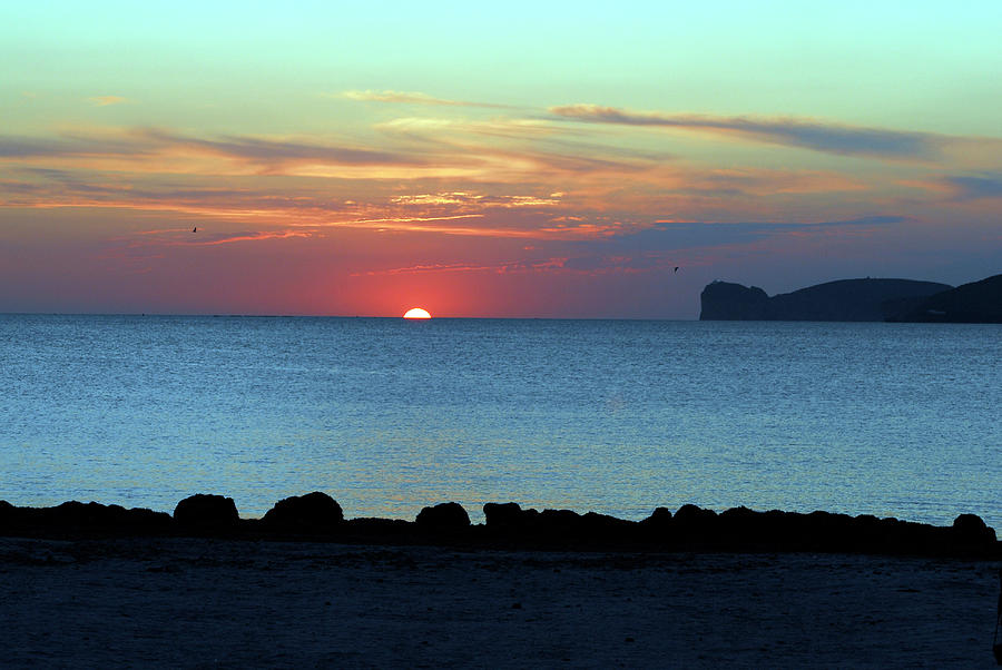 Sunset in the sea #1 Photograph by Severija Kirilovaite